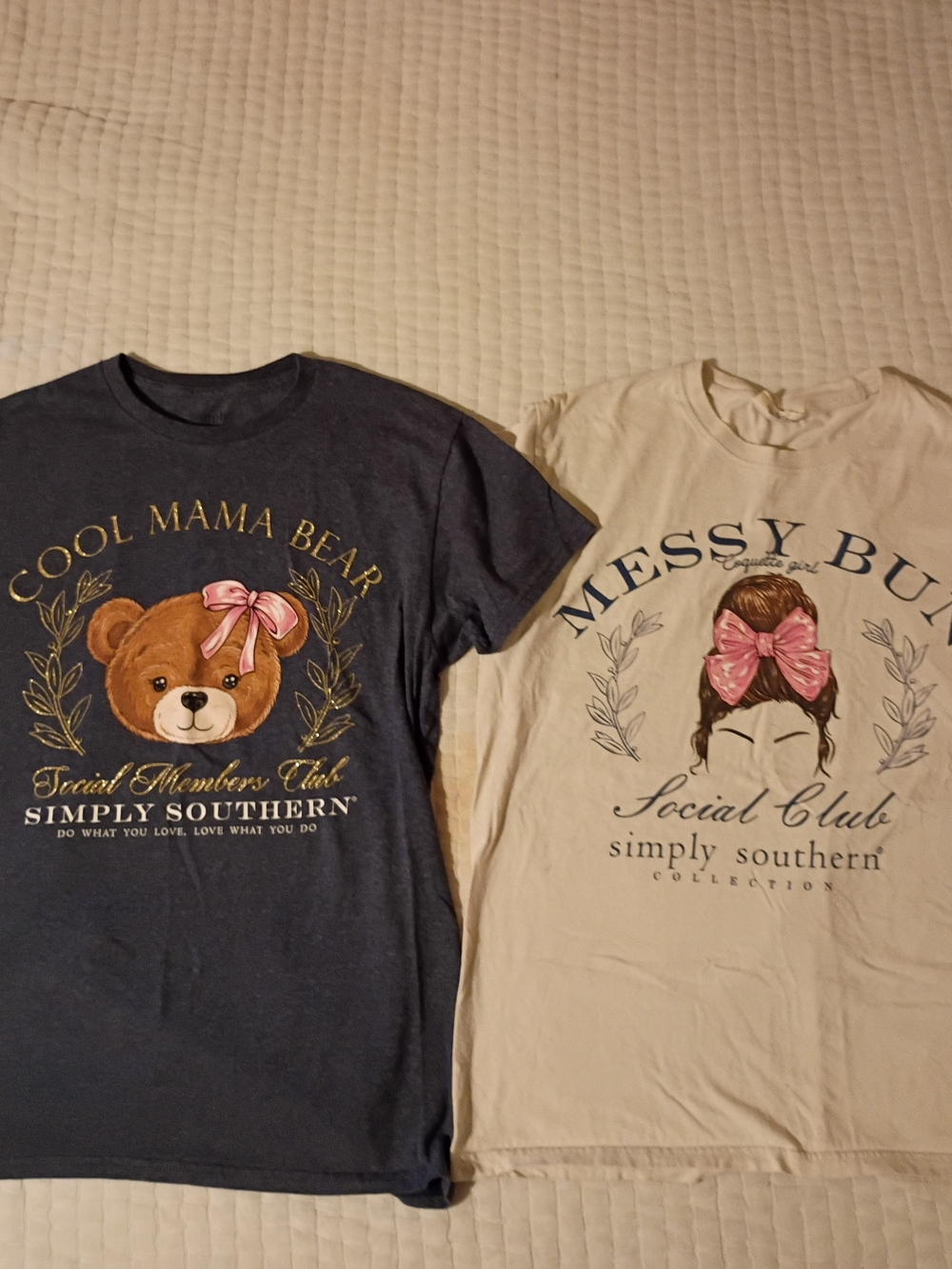 Simply Southern Navy 'Cool Mama Bear' & Simply Southern 'Messy Bun'